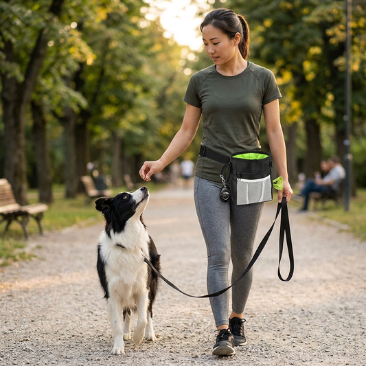 Border collie walking training