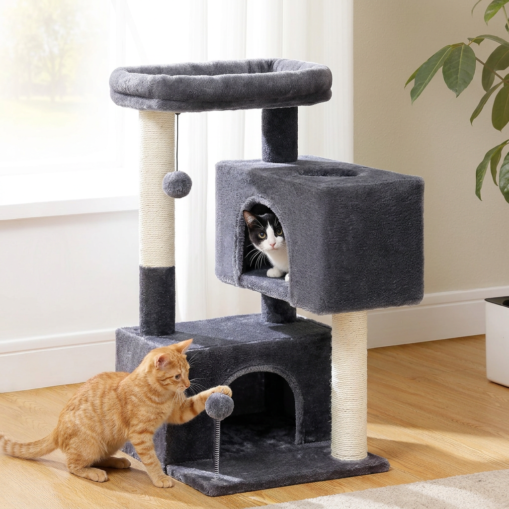 Replacement playful cat scene